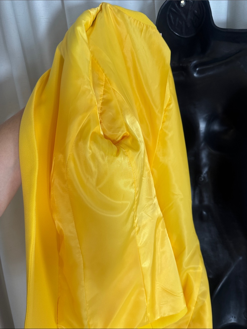 Philosophy Women’s Yellow Bell Sleeve Blazer Open Front Jacket Size 8 - Picture 11 of 13